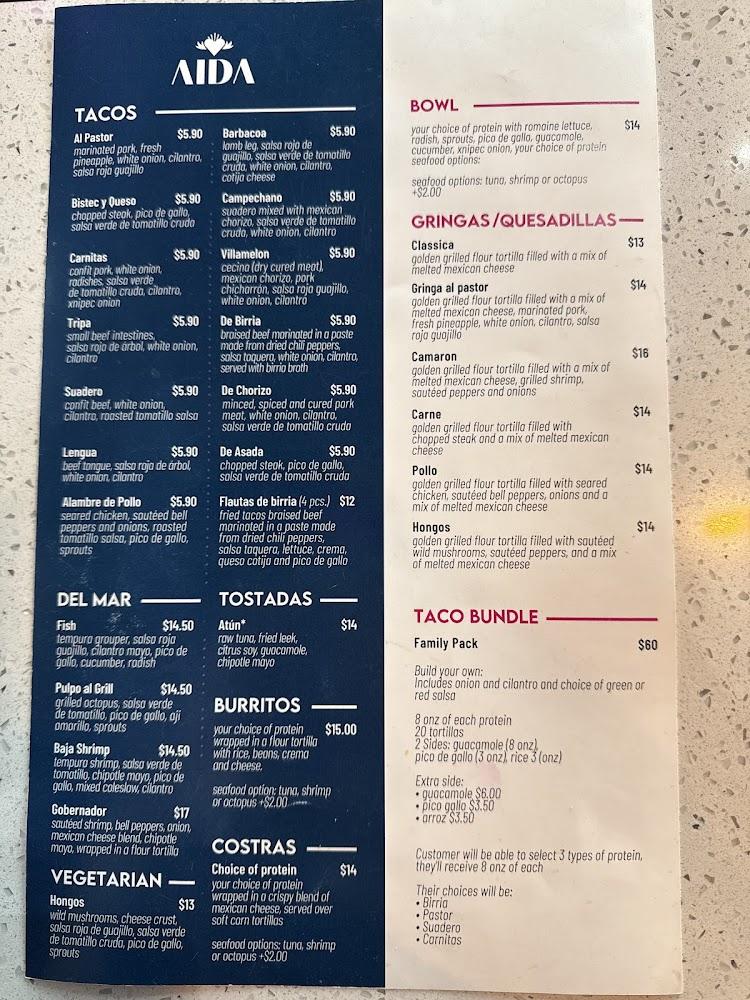Aida Menu image 1